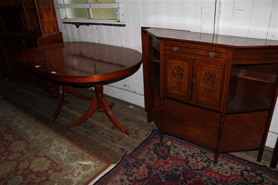 Yewwood oblong dining table with leaf(-)